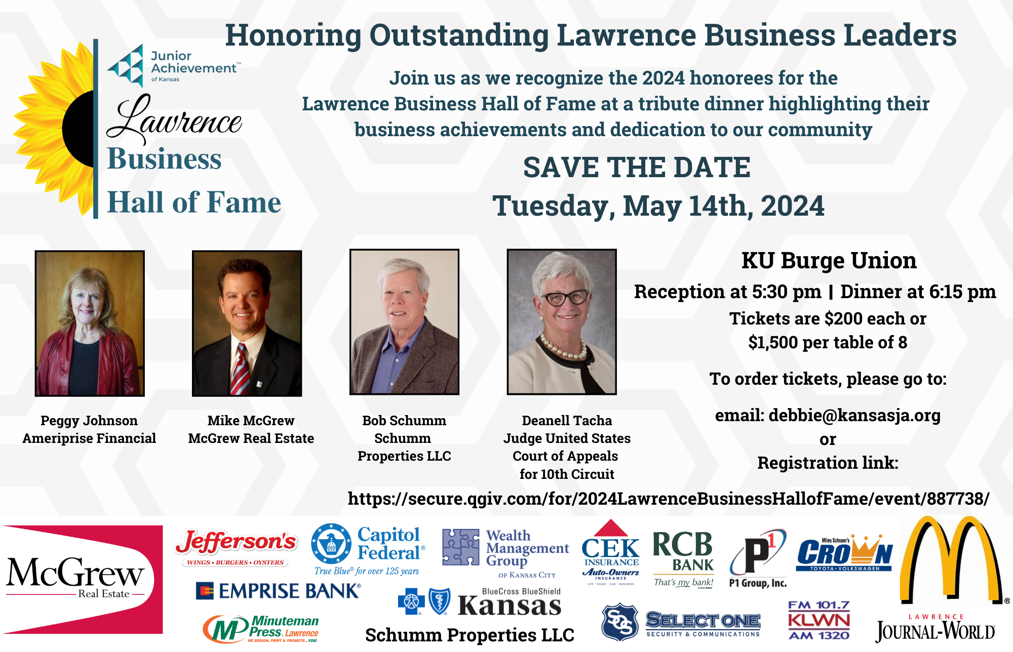 2024 Lawrence Hall of Fame | Junior Achievement of Kansas